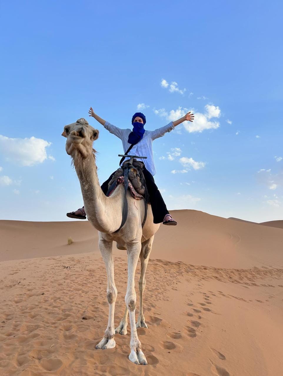 merzouga camello atardecer paseo