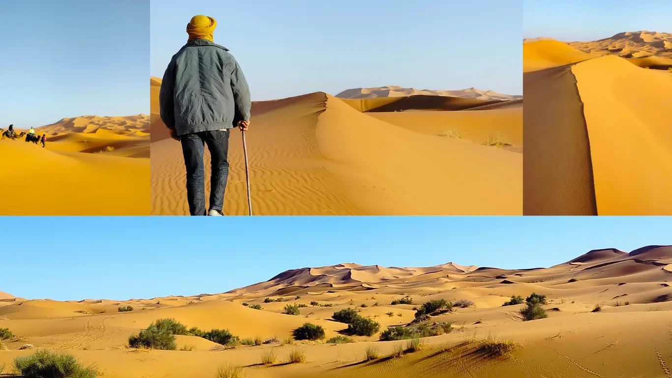 camping salvaje nocturno en Merzouga